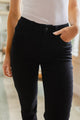 Edith Mid Rise Classic Slim Jeans in Black