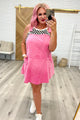 Gretchen Overall Skort Jumper in Fuchsia