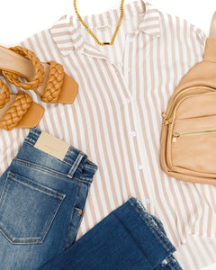 High Standards Striped Button Down