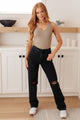 Susannah High Rise Rigid Magic 90's Distressed Straight Jeans in Black