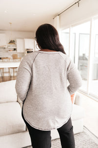 Cream Comfort Top In Heather Gray