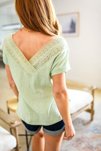 Found Favorite Lace Detail Top