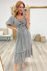 Greenville Gingham Midi Dress