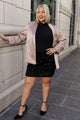 Champagne and Roses Satin Blazer