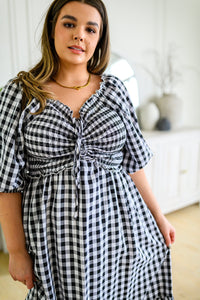 Greenville Gingham Midi Dress