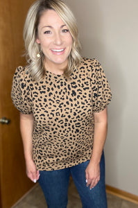 Spotted Animal Print Blouse