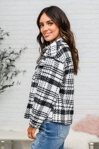 Kate Plaid Jacket in Black & White