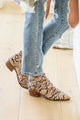 Sadie Ankle Boots In Snakeskin