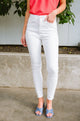 Talia High Waisted White Skinny Jeans