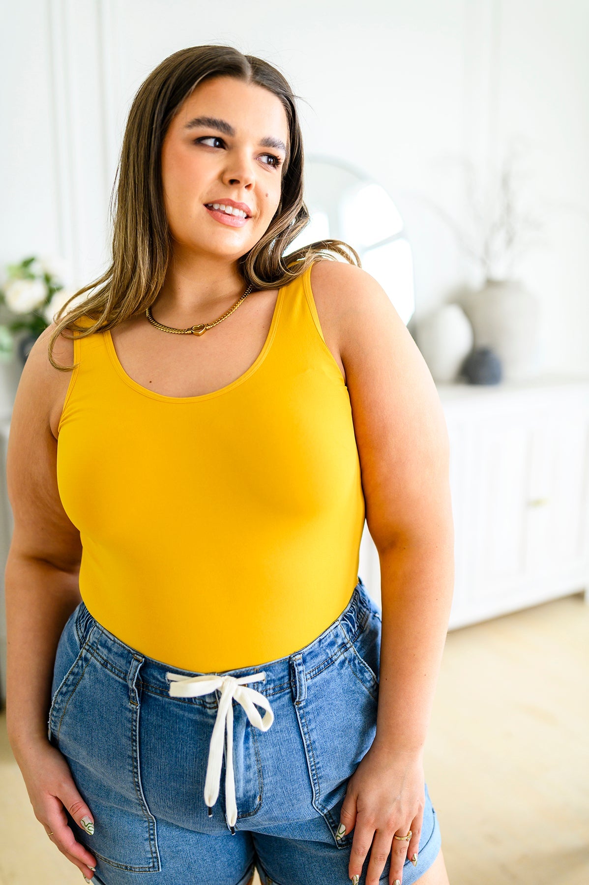 The Basics Reversible Longline Tank in Mustard – Punch! Boutique